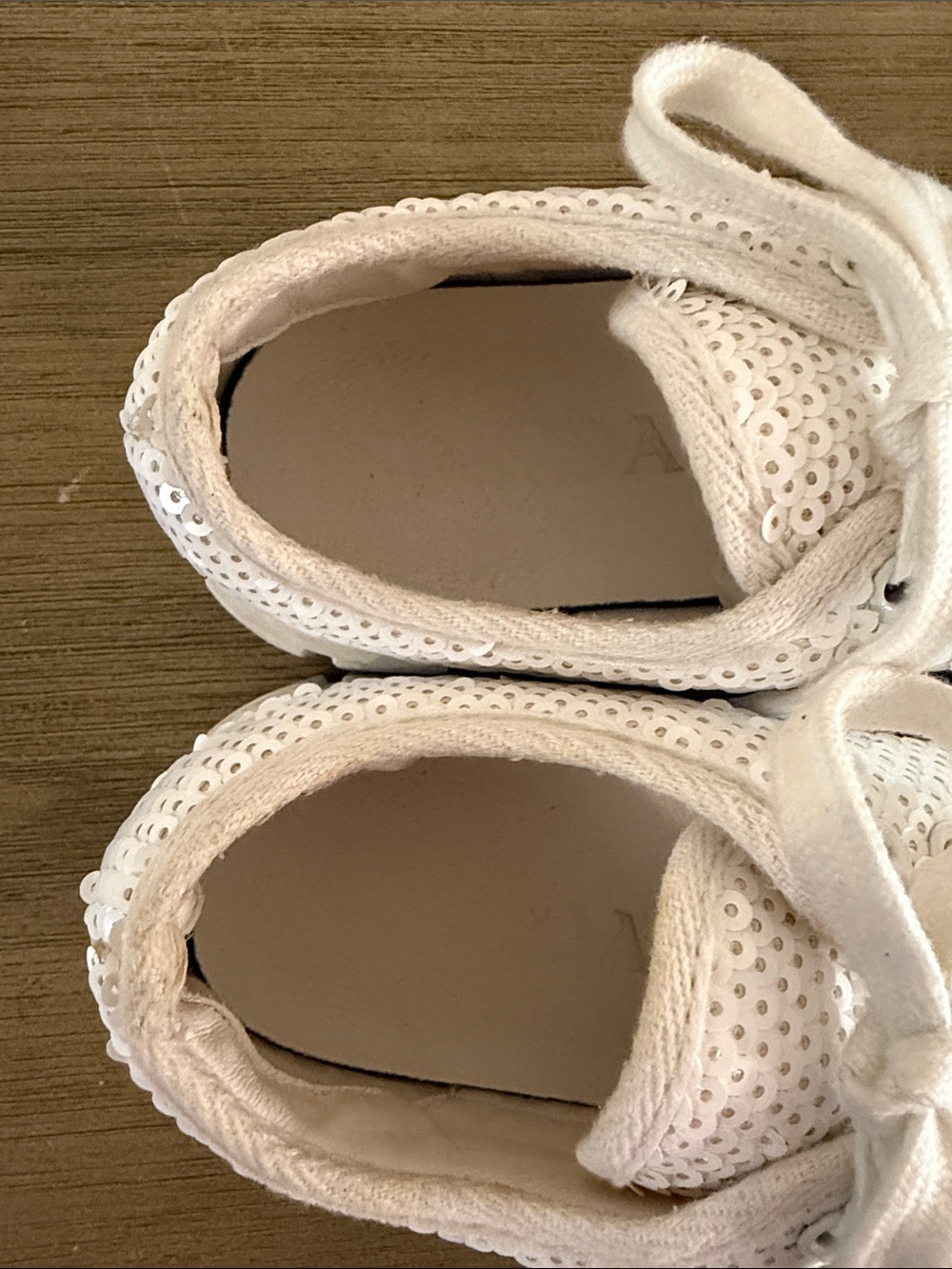 Prada White Sequins Double Wheel Platform Sneakers - Picture 9 of 11
